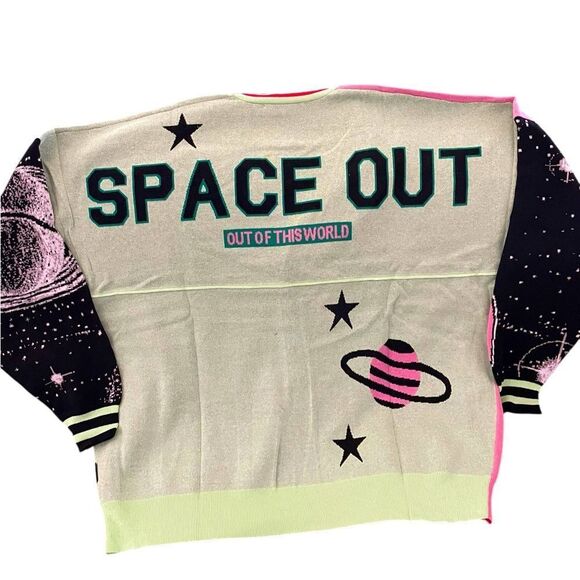 NWT SPACE OUT V NECK CARDIGANN BY SPIRIT JERSEY, XL - Picture 7 of 8